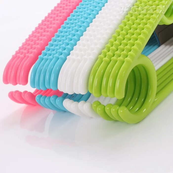 10pcs/lot 38cm Colorful outdoor drying plastic hangers rainbow clothes rack candy color clothes hanger - Image 2