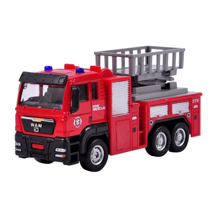 Sliding Alloy Fire Truck Model Children Toys Fire Engine/Aerial Fire Rescue - Image 6
