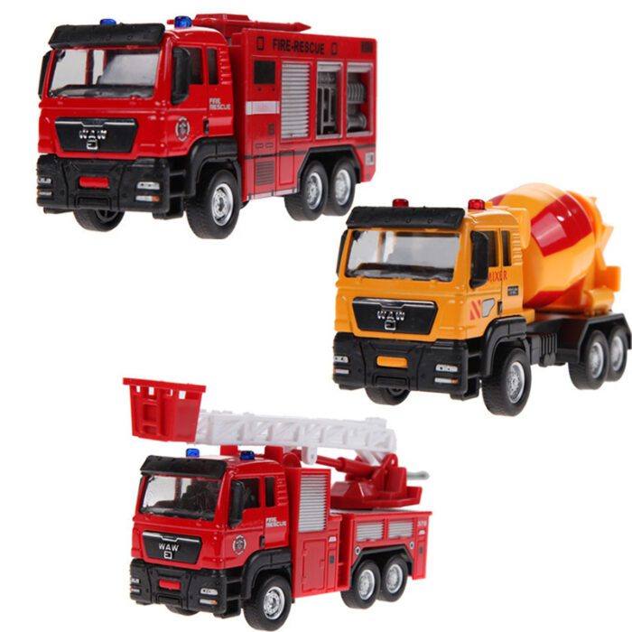 Sliding Alloy Fire Truck Model Children Toys Fire Engine/Aerial Fire Rescue - Image 5