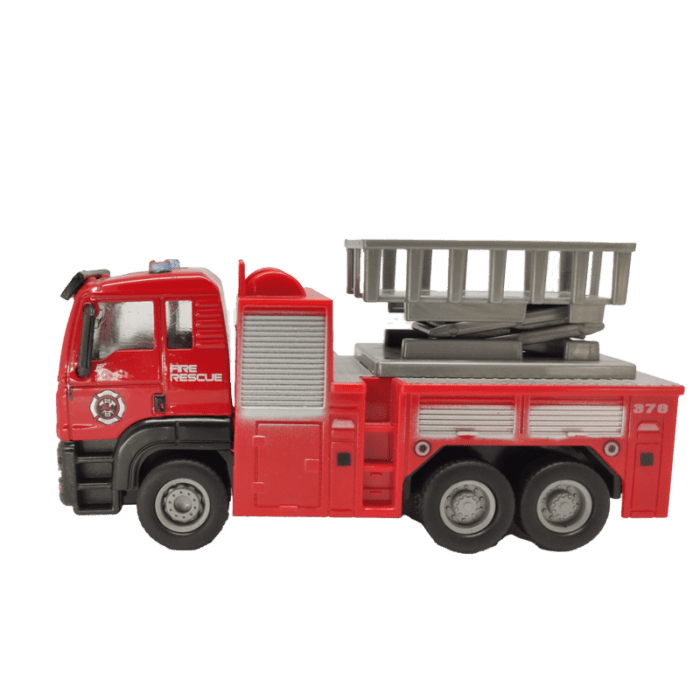 Sliding Alloy Fire Truck Model Children Toys Fire Engine/Aerial Fire Rescue - Image 2
