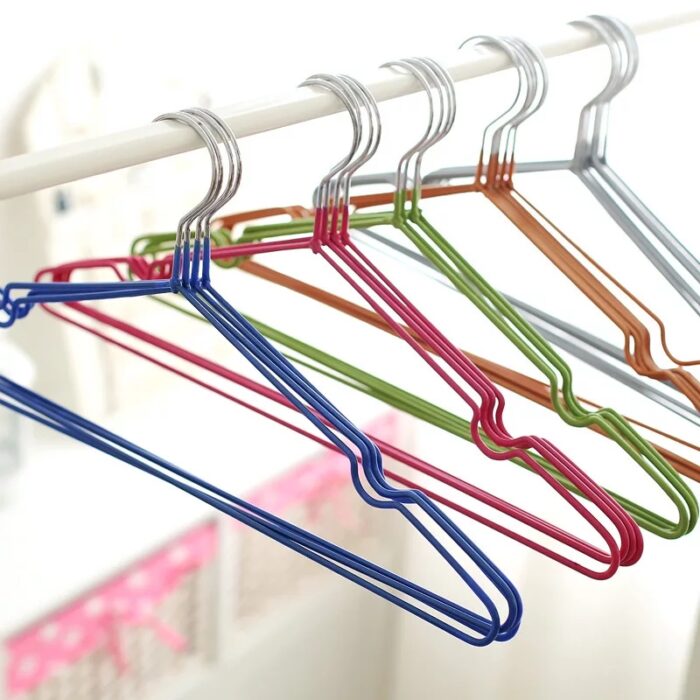 3 Piece of Colorful Rubber Stainless Steel Hangers For Clothes Pegs Antiskid Drying Clothes Rack Non Slip Hanger Outdoor Drying Rack - Image 2