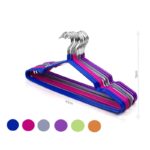 3 Piece of Colorful Rubber Stainless Steel Hangers For Clothes Pegs Antiskid Drying Clothes Rack Non Slip Hanger Outdoor Drying Rack