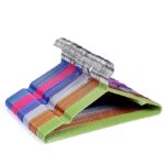 3 Piece of Colorful Rubber Stainless Steel Hangers For Clothes Pegs Antiskid Drying Clothes Rack Non Slip Hanger Outdoor Drying Rack - Image 3