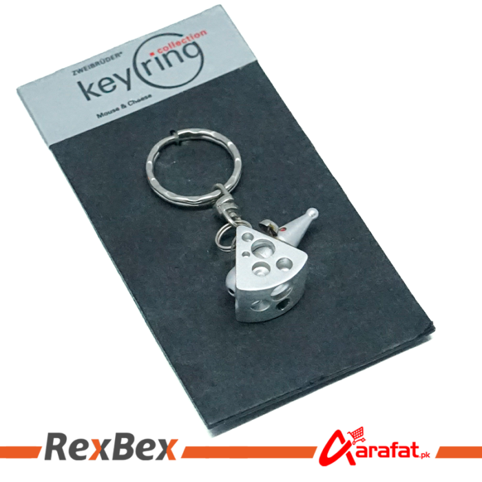 Mouse and Cheese Metal Keychain Keyring Collection- Make Your Keys Prominent - Image 4