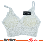 white designed bra
