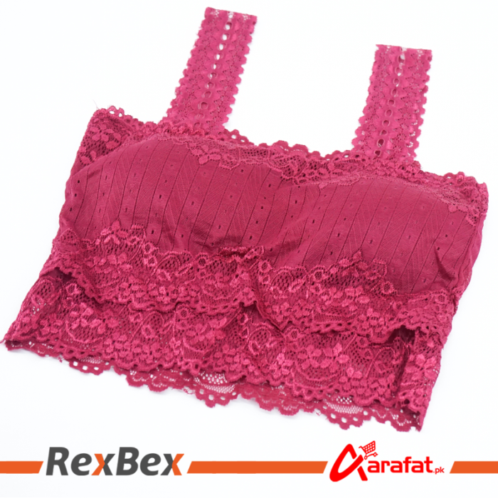 Ladies Lace Bra (Blouse) - Floral Lace Net Top Free size - Image 2