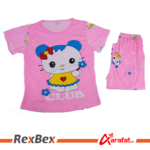 2 Piece Night Suit Sleep wear for girls Hello Kitty designed pajamas – Nighty / Night dress