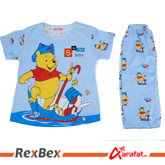 2 piece Night suit Disney Winnie the pooh Sleep wear for girls - Nighty - Image 3